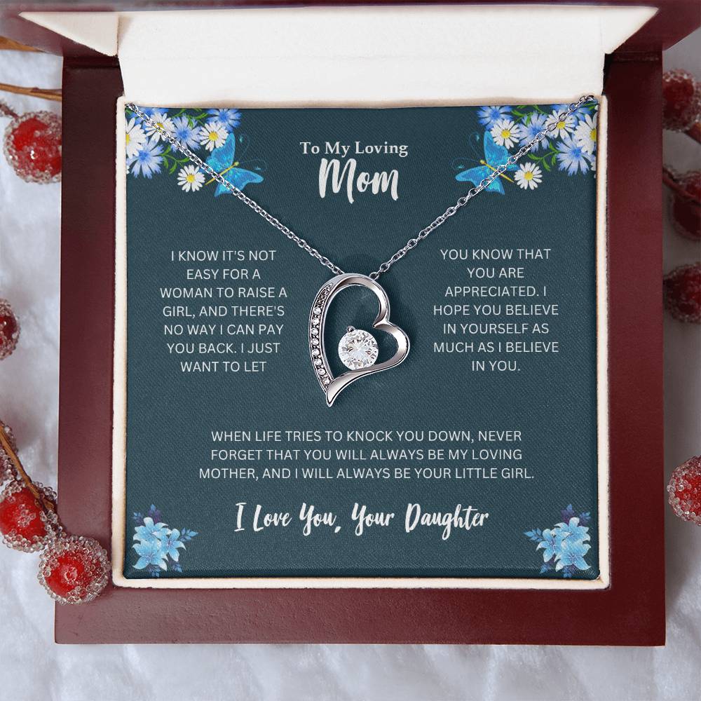 To My Loving  Mom | I Love You - Forever Love Necklace