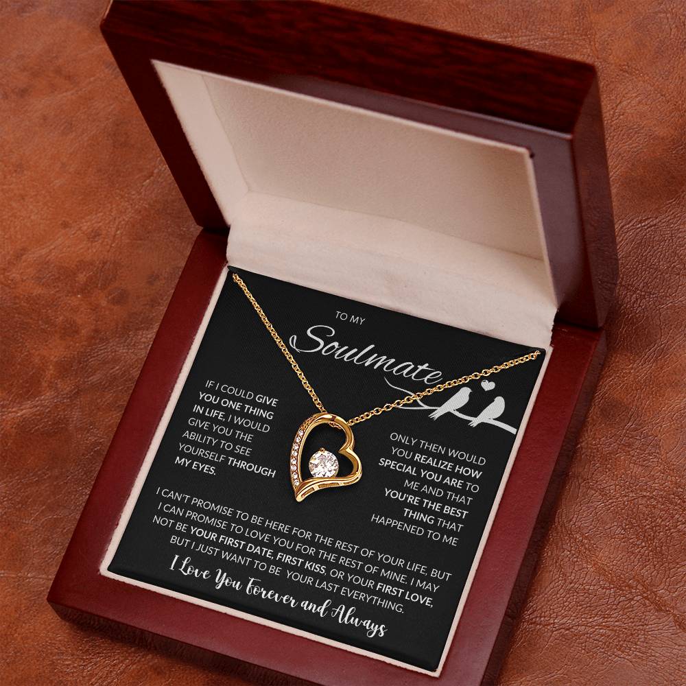 To My Soulmate | I Love You, Forever & Always - Forever Love Necklace