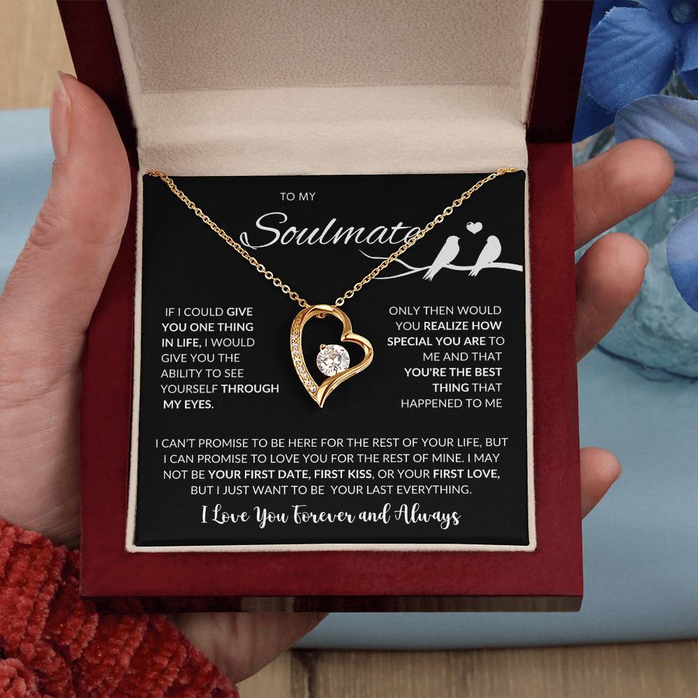 To My Soulmate | I Love You, Forever & Always - Forever Love Necklace