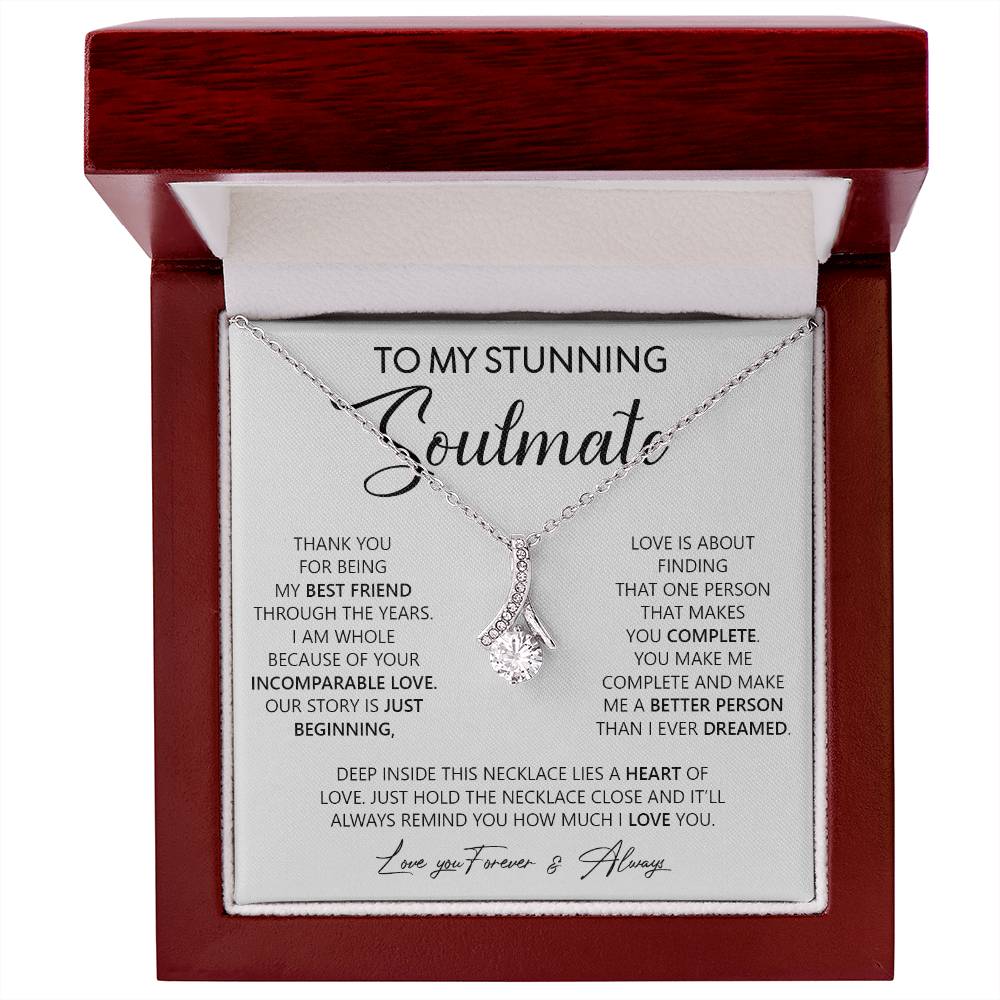 To My Stunning Soulmate | Love You, Forever & Always - Alluring Beauty necklace