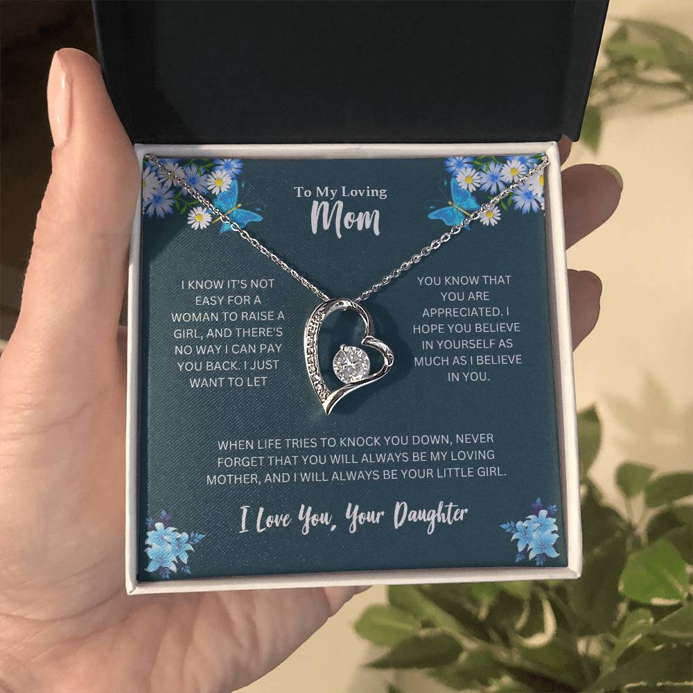 To My Loving  Mom | I Love You - Forever Love Necklace