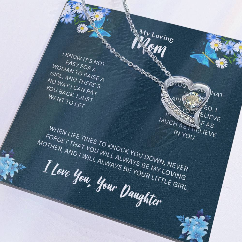 To My Loving  Mom | I Love You - Forever Love Necklace