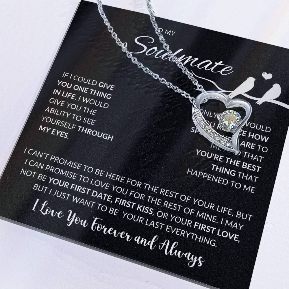 To My Soulmate | I Love You, Forever & Always - Forever Love Necklace