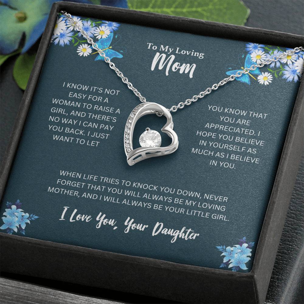 To My Loving  Mom | I Love You - Forever Love Necklace
