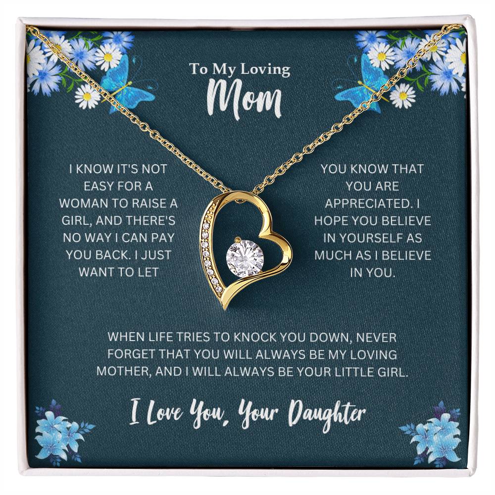 To My Loving  Mom | I Love You - Forever Love Necklace