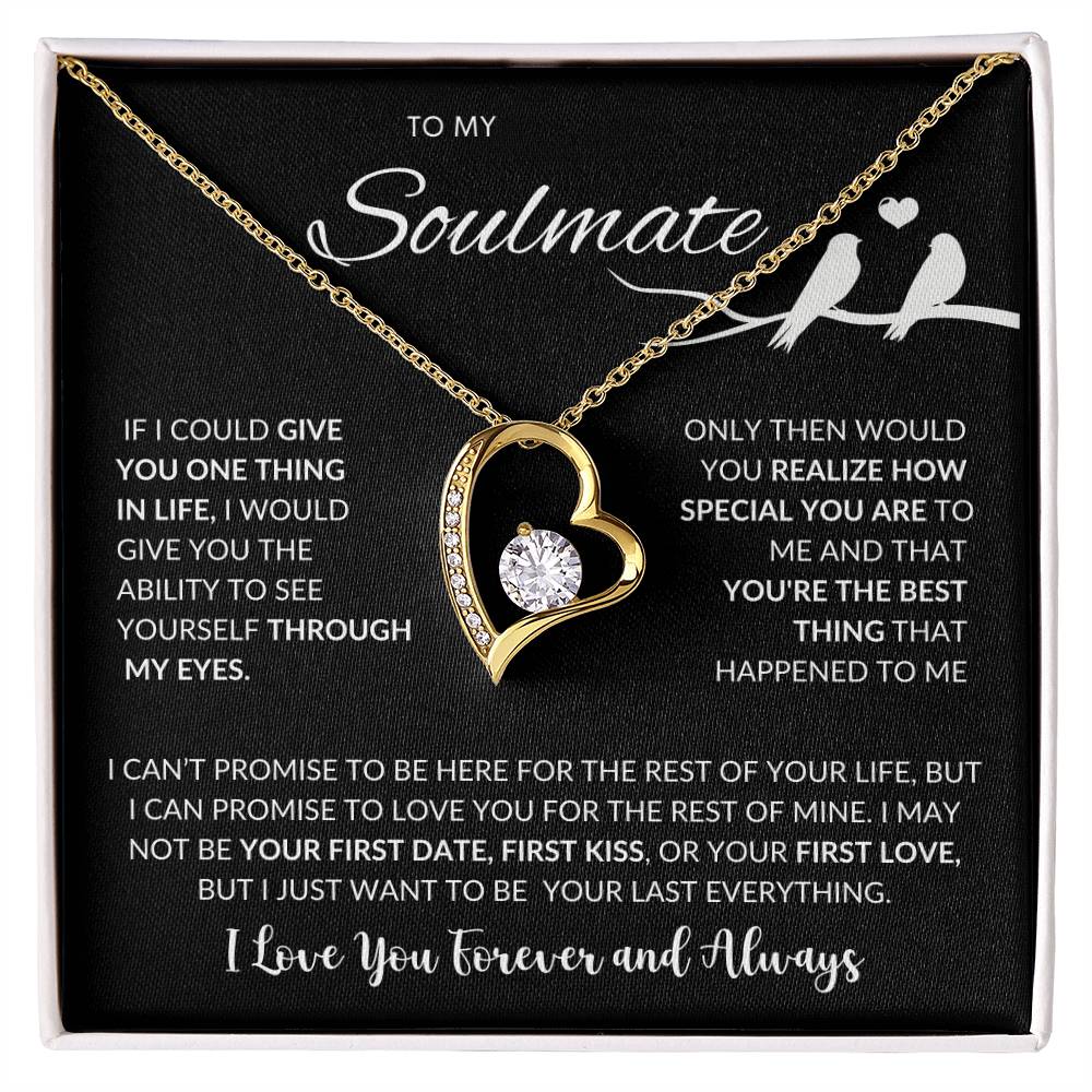 To My Soulmate | I Love You, Forever & Always - Forever Love Necklace