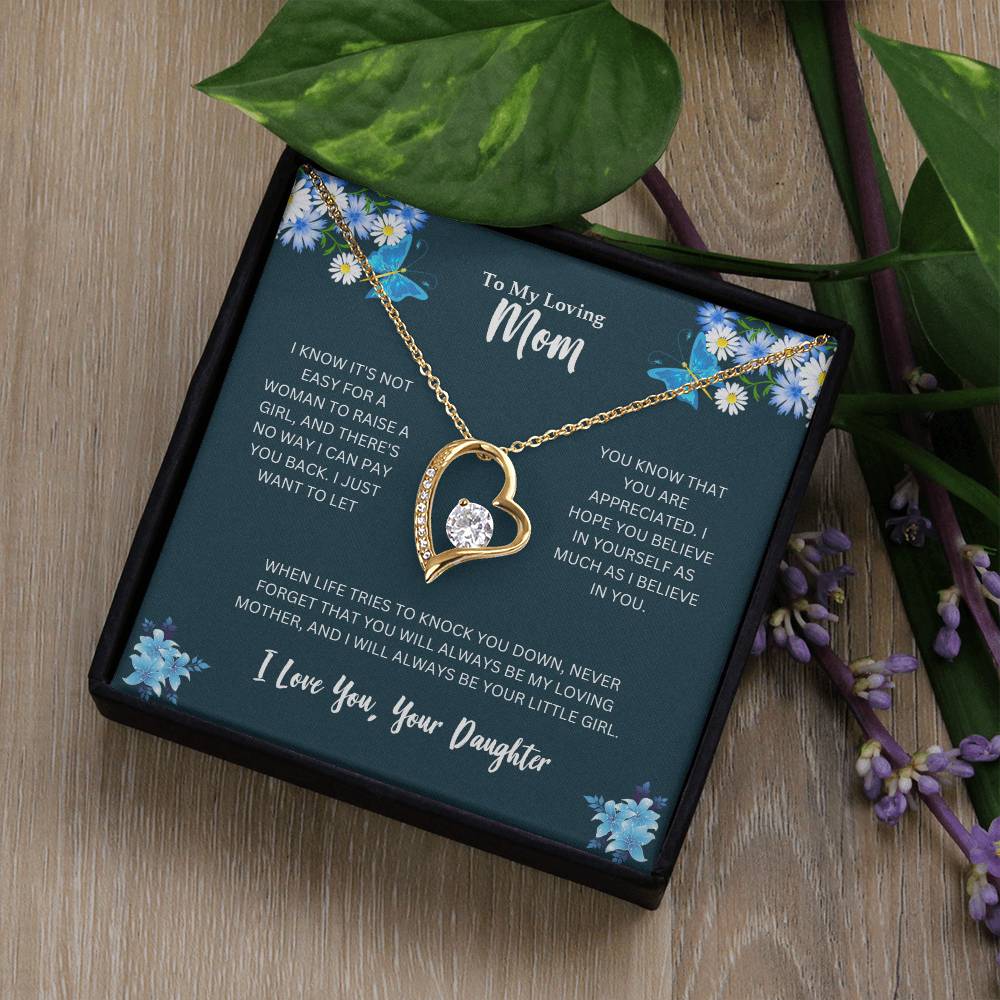 To My Loving  Mom | I Love You - Forever Love Necklace