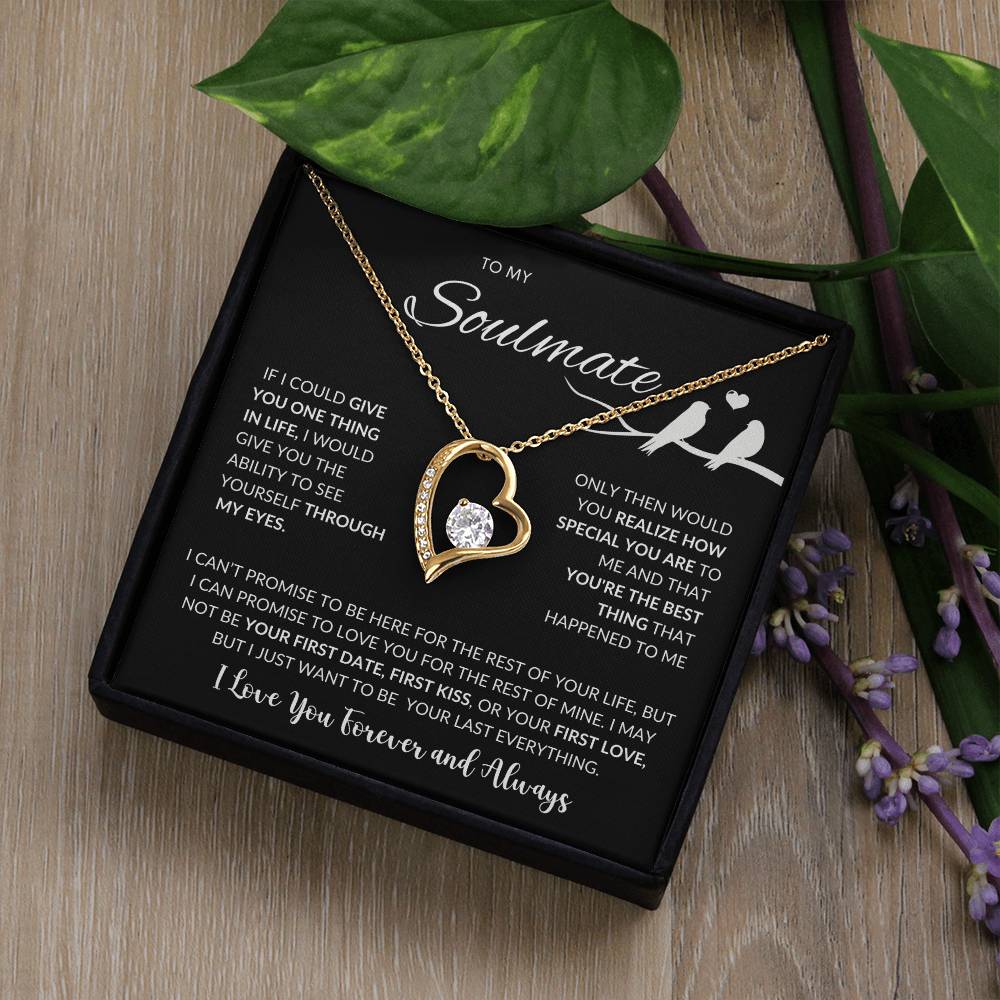 To My Soulmate | I Love You, Forever & Always - Forever Love Necklace