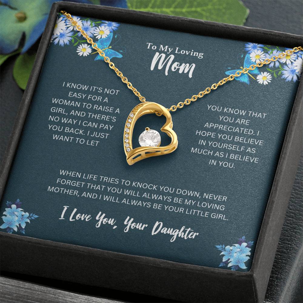 To My Loving  Mom | I Love You - Forever Love Necklace